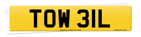 Registration number TOW 31L